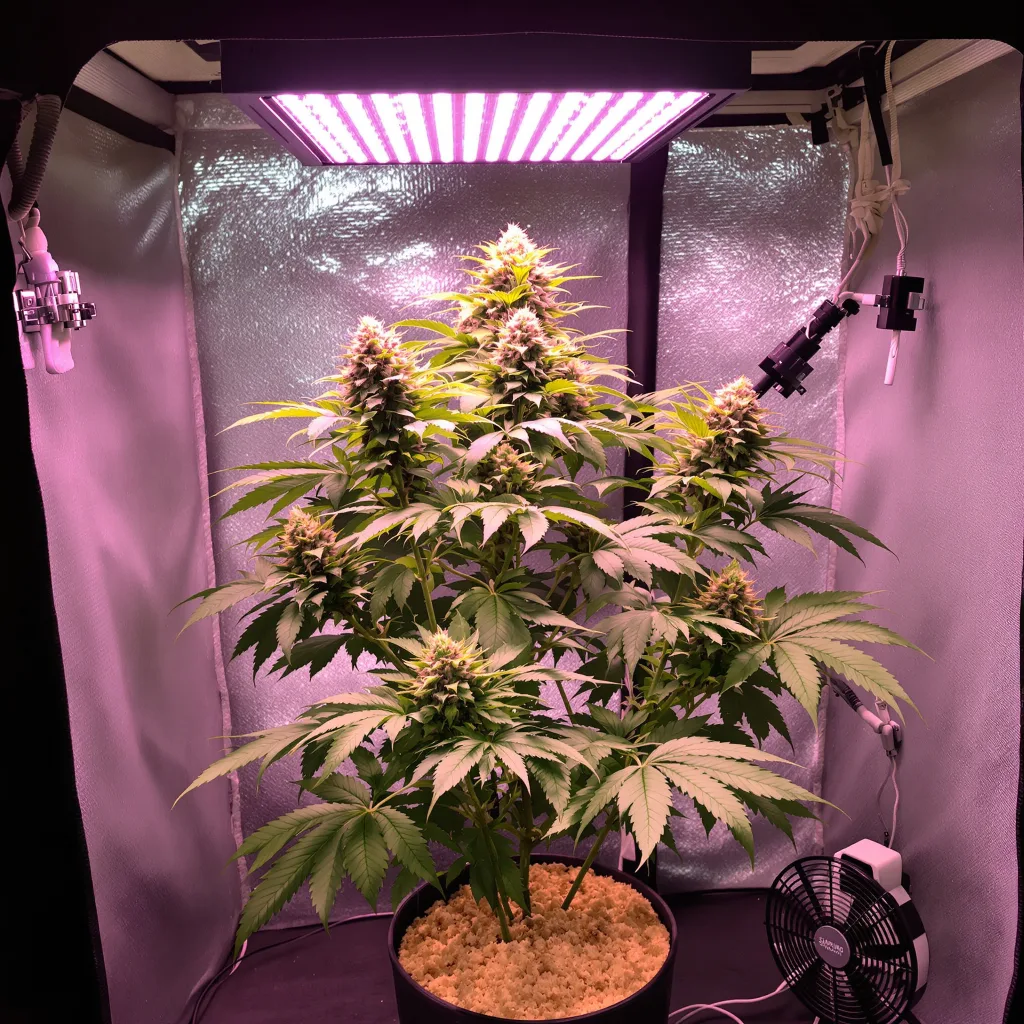 Planta de cannabis Pitbull Pit en fase de floración — 60-100 cm autofloración