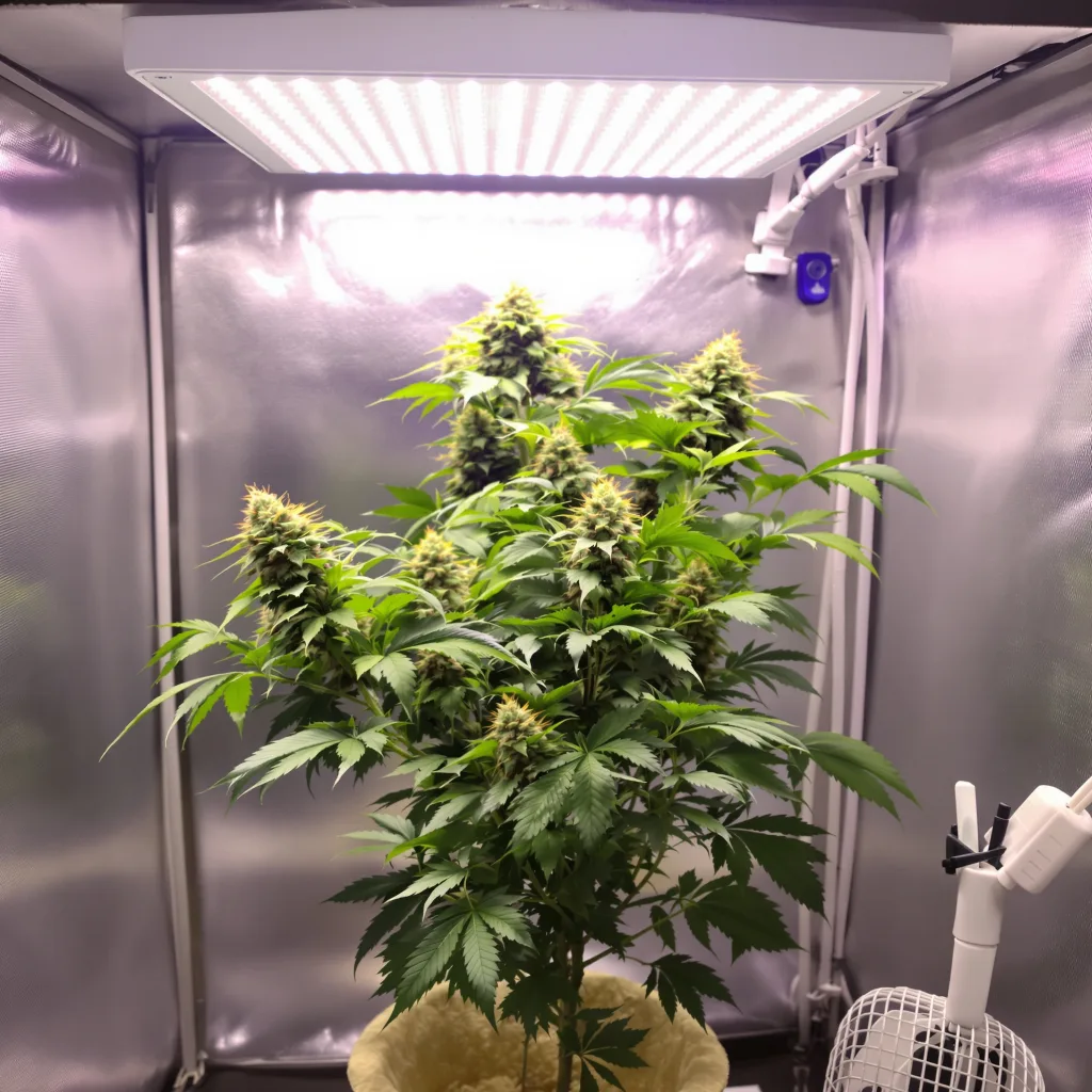 Planta de cannabis Platinum Bubba en fase de floración — 90-130 cm feminizada