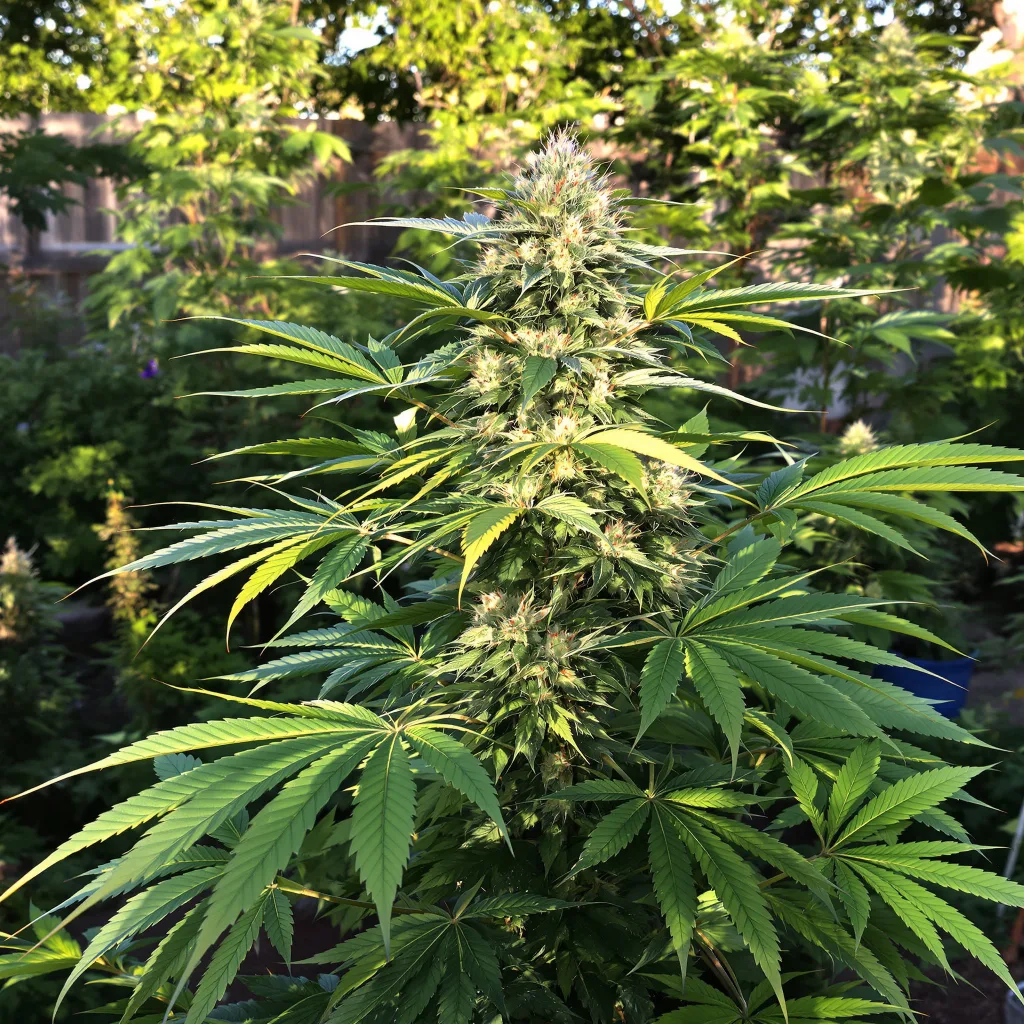 Platinum Bubba Kush 70% indica / 20% sativa — flor con tricomas visibles