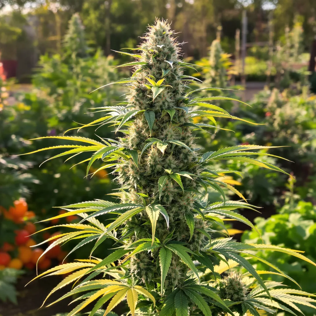 Platinum GSC 60% indica / 40% sativa — flor con tricomas visibles
