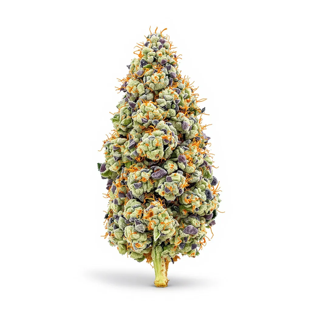 Platinum GSC 60% indica / 40% sativa — flor con tricomas visibles