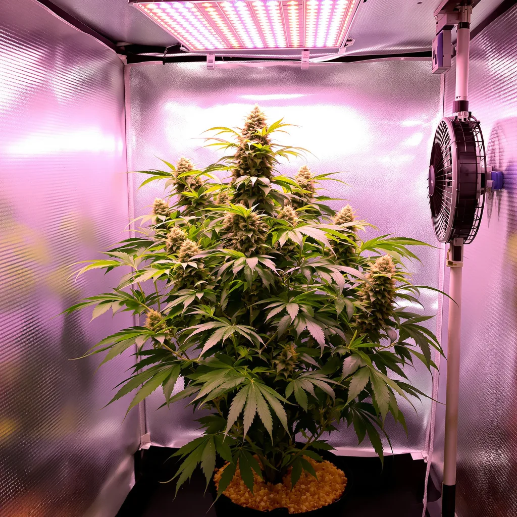 Planta de cannabis Platinum Kush en fase de floración — 90-130 cm feminizada