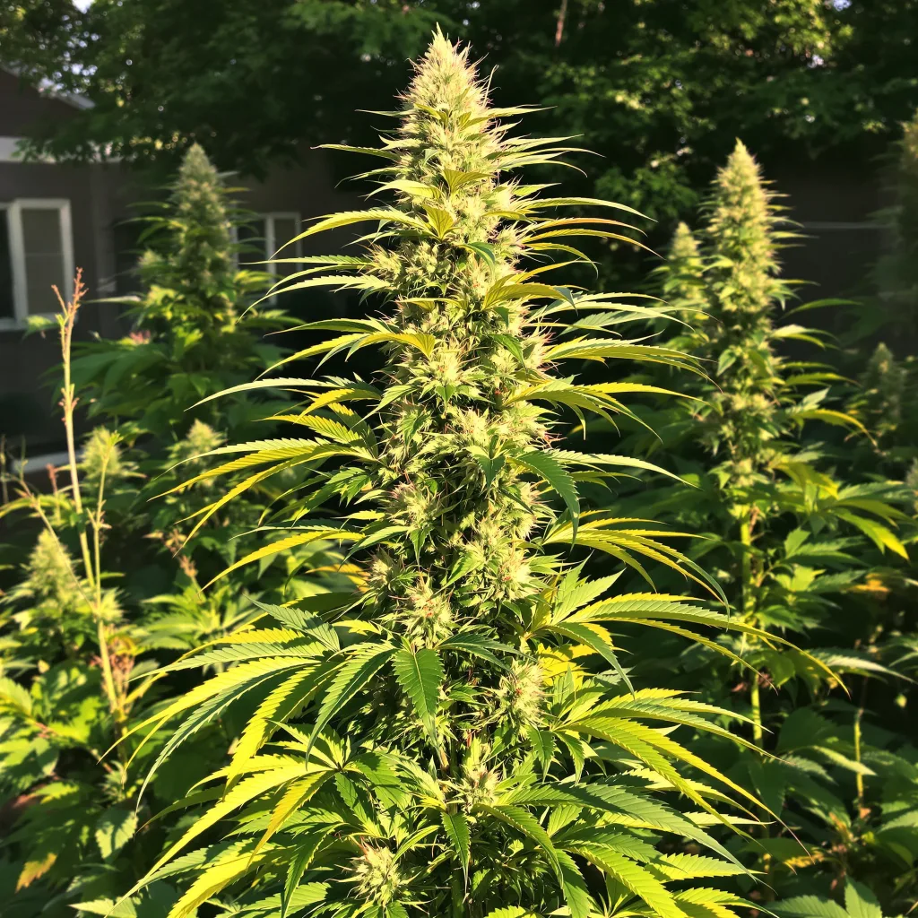 Platinum Wreck 25% indica / 75% sativa — flor con tricomas visibles