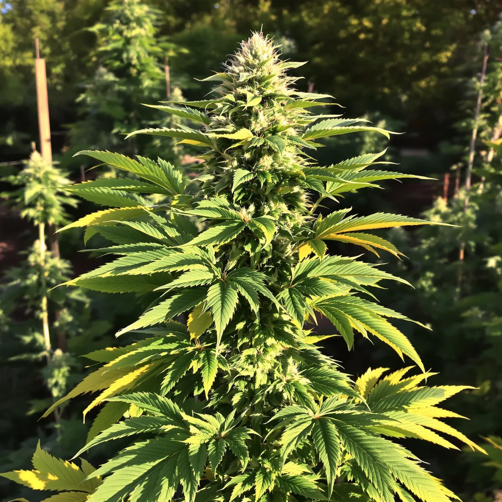 Pluto Kush 88% indica / 12% sativa — flor con tricomas visibles