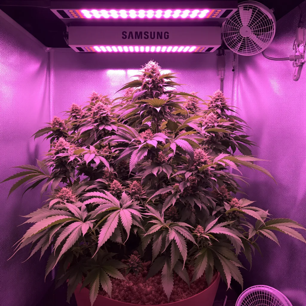 Planta de cannabis Pluto Kush en fase de floración — 90-130 cm feminizada
