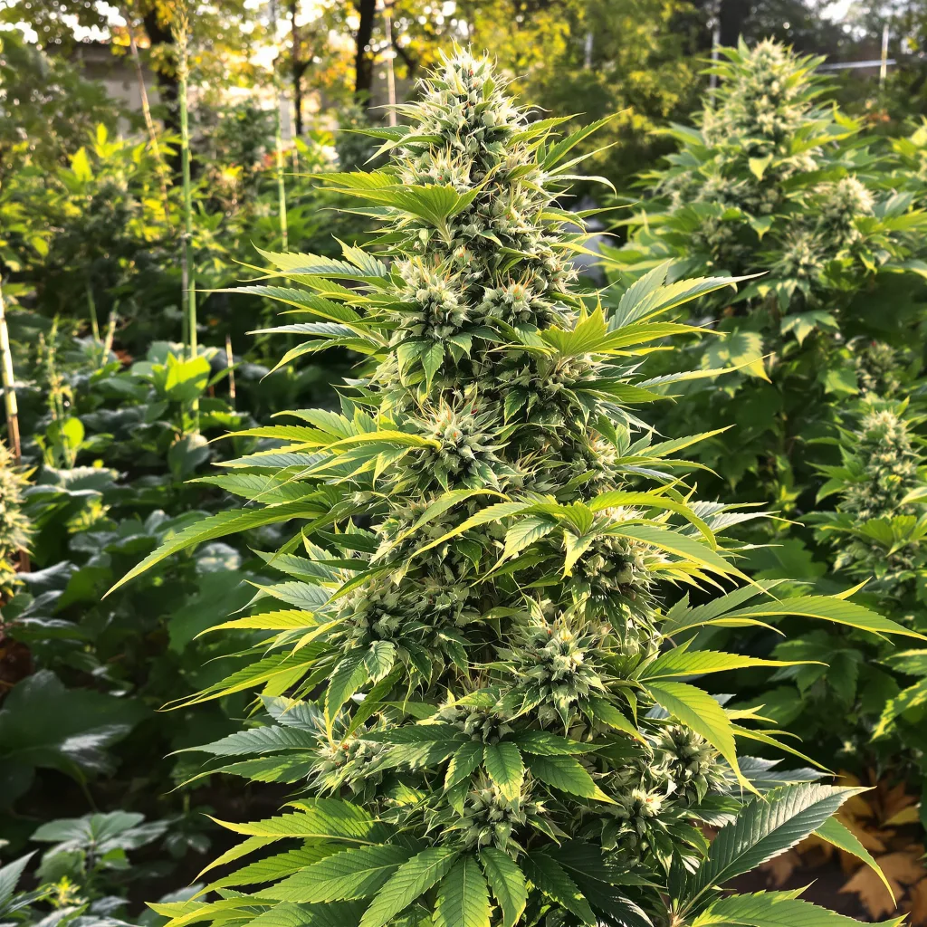 Pop Rox 42% indica / 58% sativa — flor con tricomas visibles