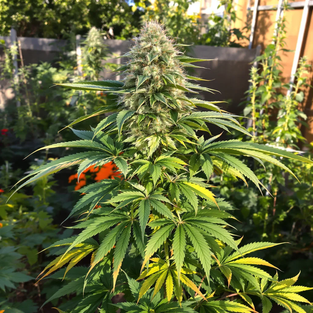Popcorn Kush 67% indica / 33% sativa — flor con tricomas visibles