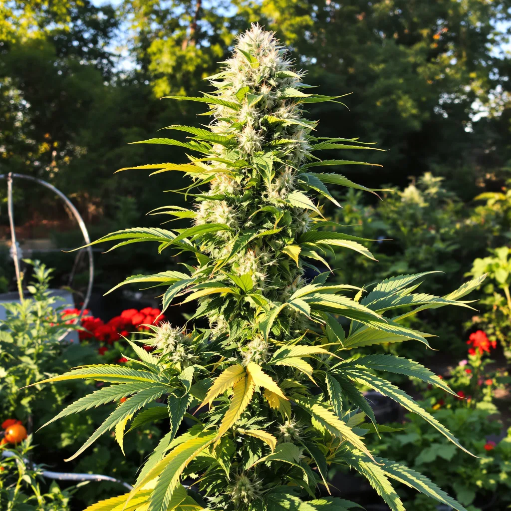 Pre-98 Bubba Kush 80% indica / 20% sativa — flor con tricomas visibles