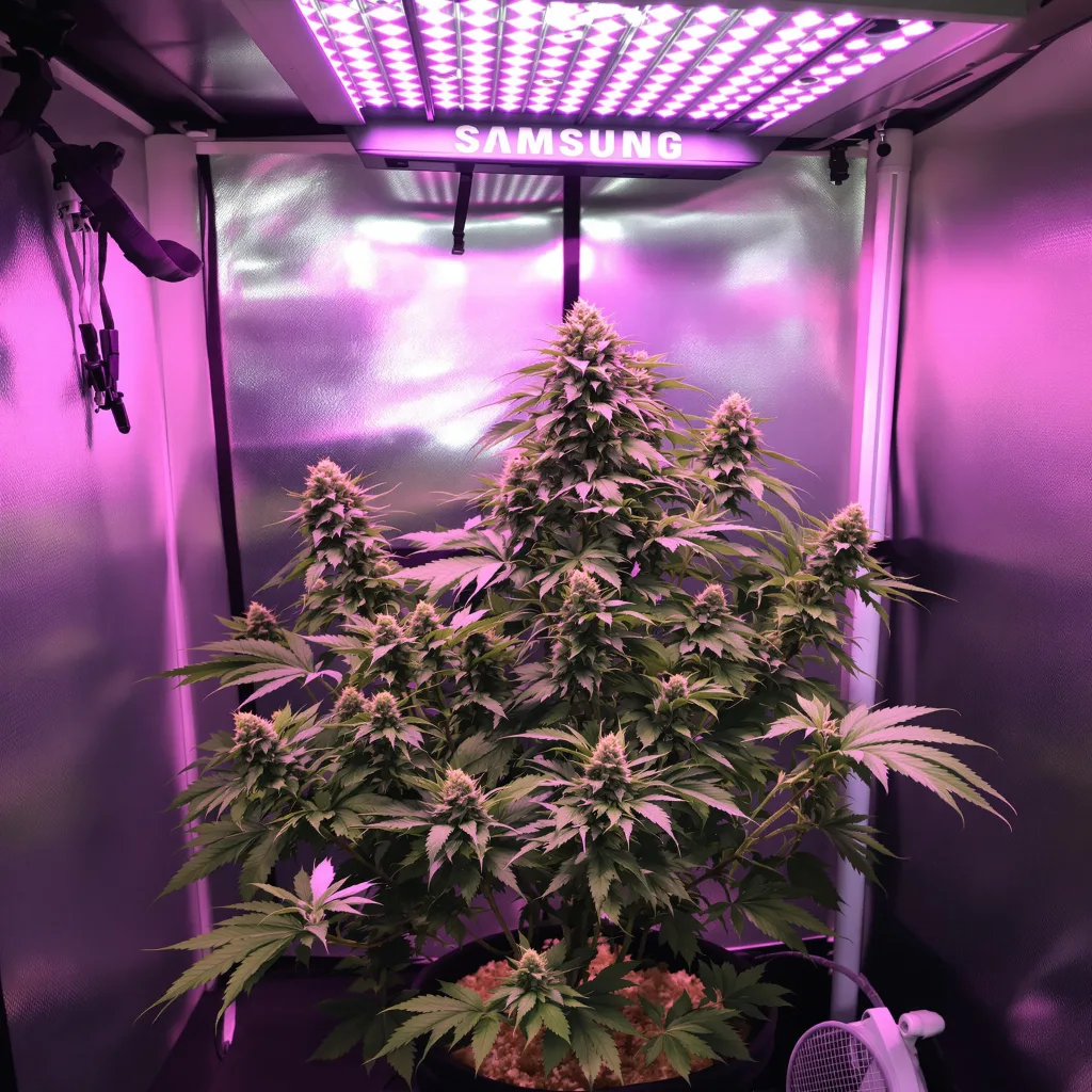 Planta de cannabis Pre-98 Bubba Kush en fase de floración — 90-130 cm feminizada