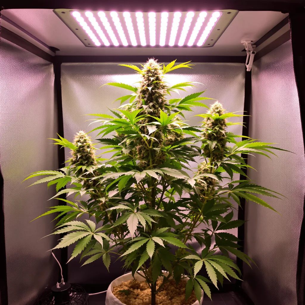 Planta de cannabis Puna Budder en fase de floración — 60-100 cm autofloración