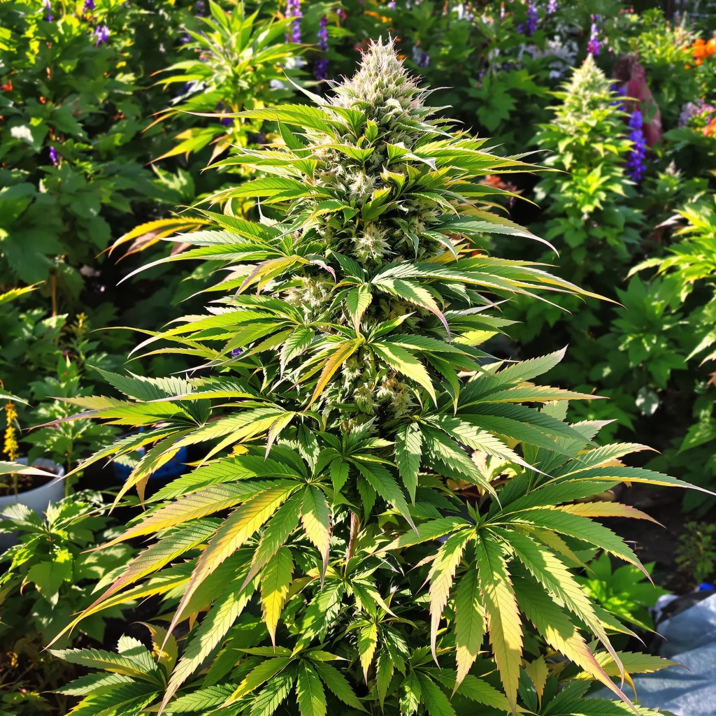 Pure Afghan 89% indica / 11% sativa — flor con tricomas visibles