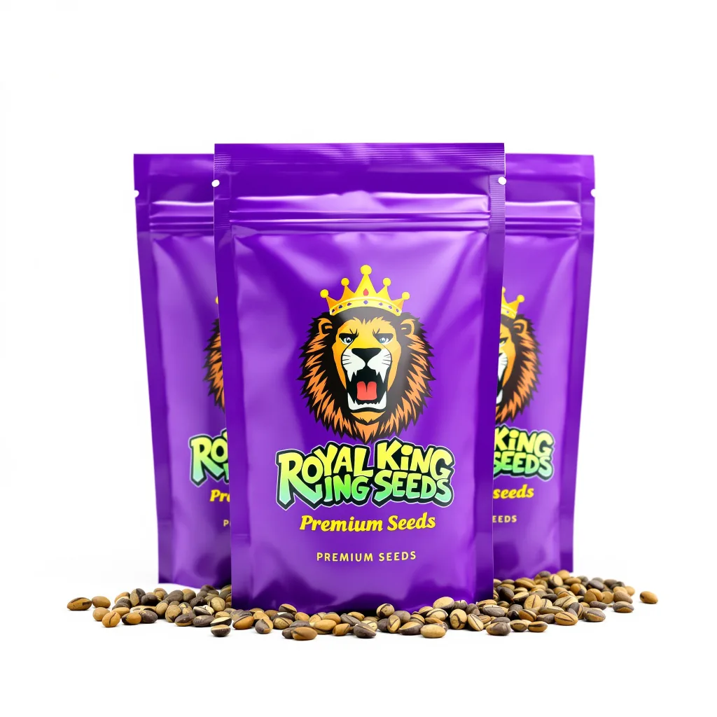 Purple 43 68% indica / 32% sativa — flor con tricomas visibles