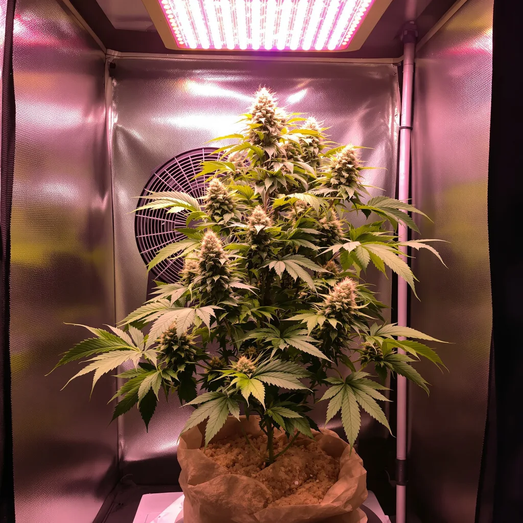Planta de cannabis Purple Alien OG en fase de floración — 60-100 cm autofloración