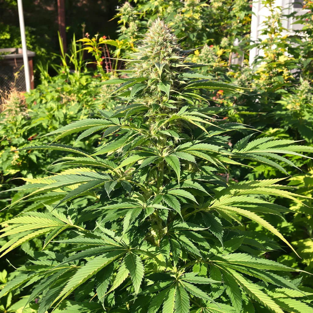 Purple Alien OG 86% indica / 14% sativa — flor con tricomas visibles