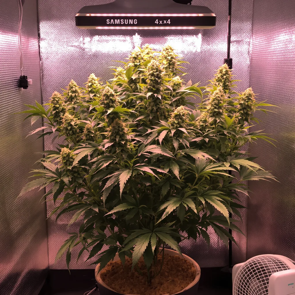 Planta de cannabis Purple Alien OG en fase de floración — 90-130 cm feminizada