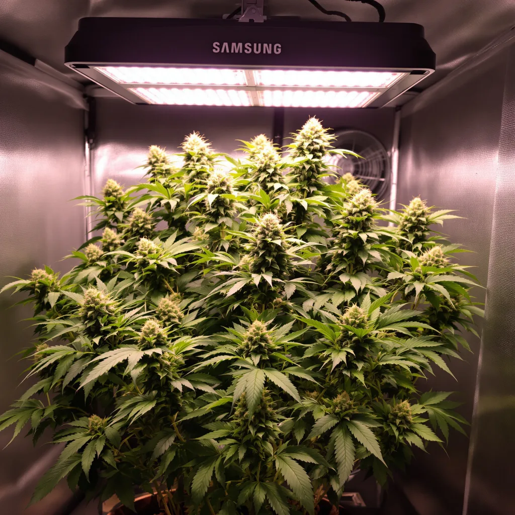 Planta de cannabis Purple Arrow en fase de floración — 90-130 cm feminizada