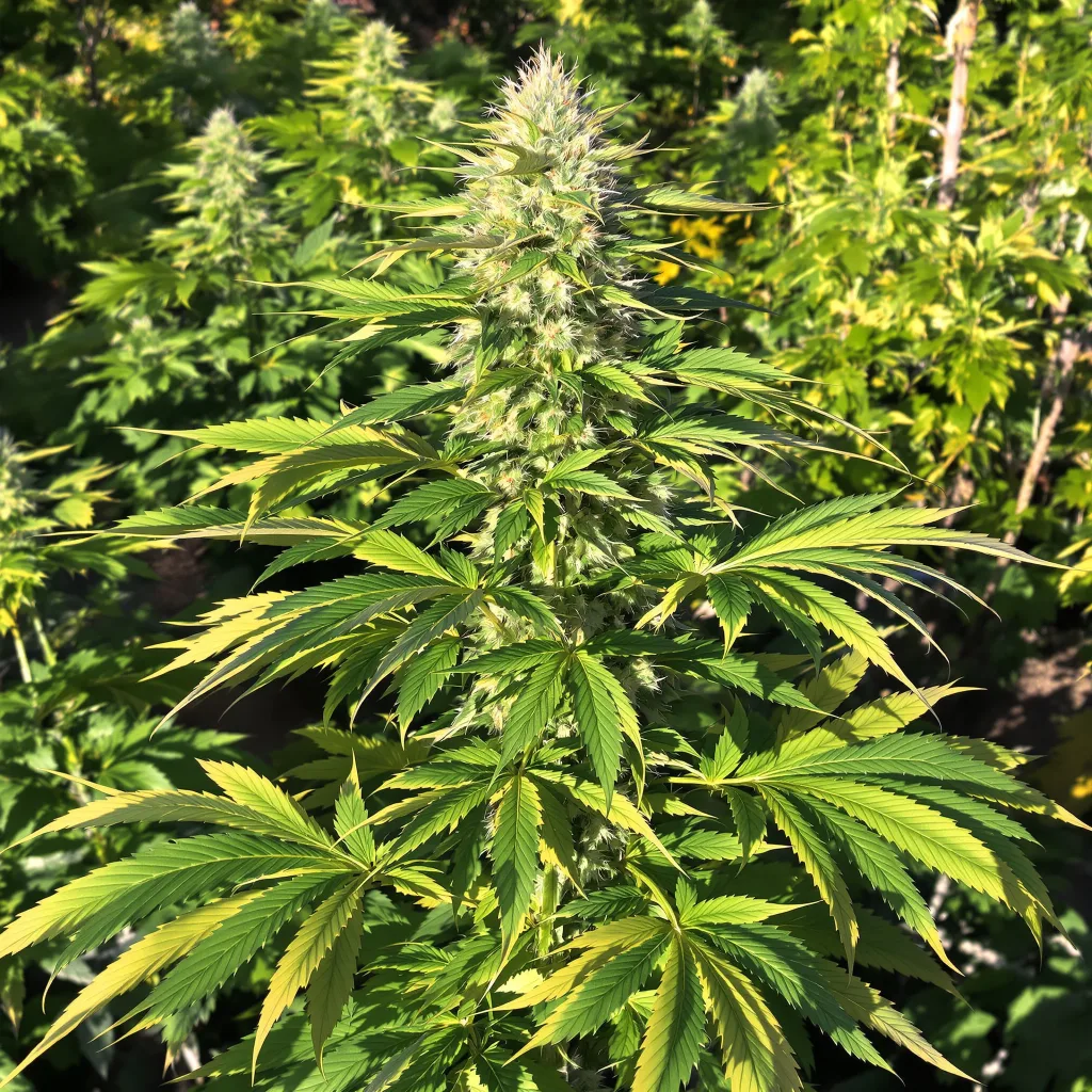 Purple Berry 76% indica / 24% sativa — flor con tricomas visibles