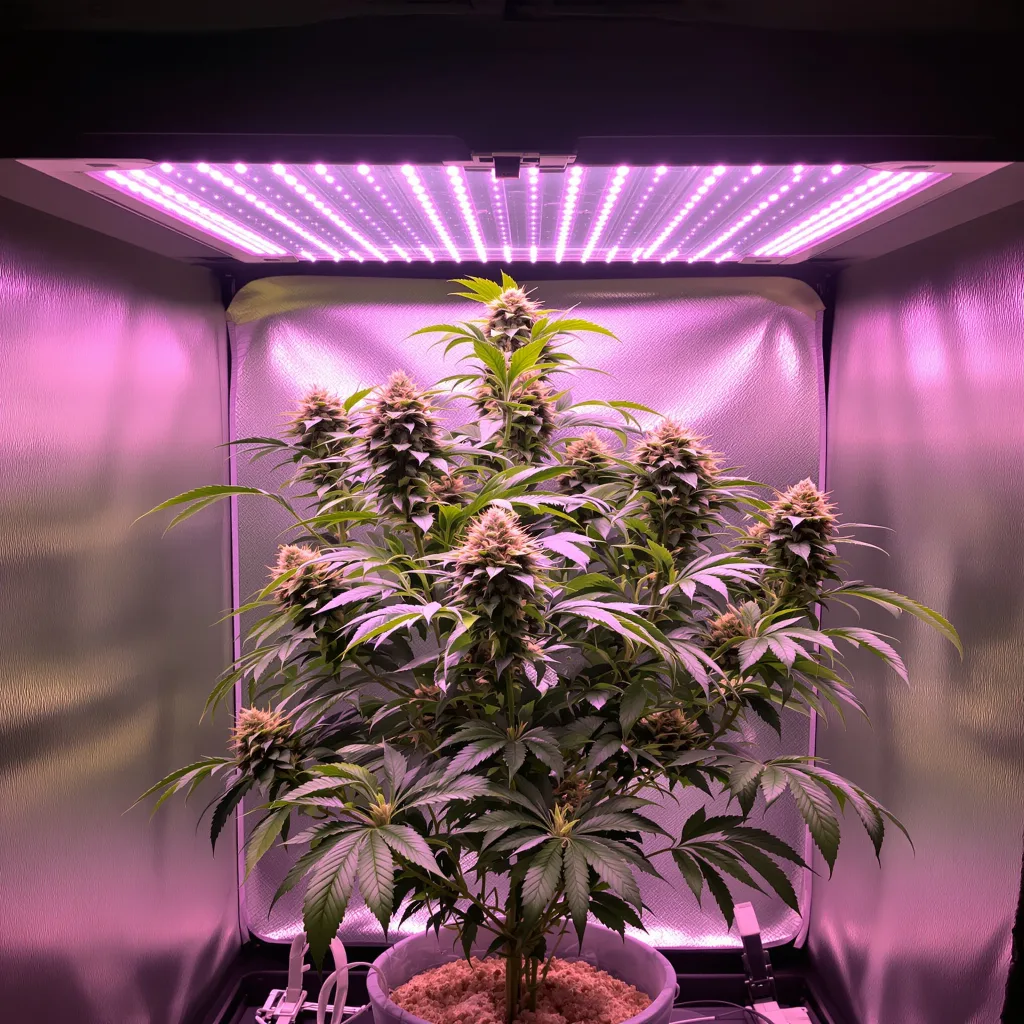 Planta de cannabis Purple Buddha en fase de floración — 90-130 cm feminizada