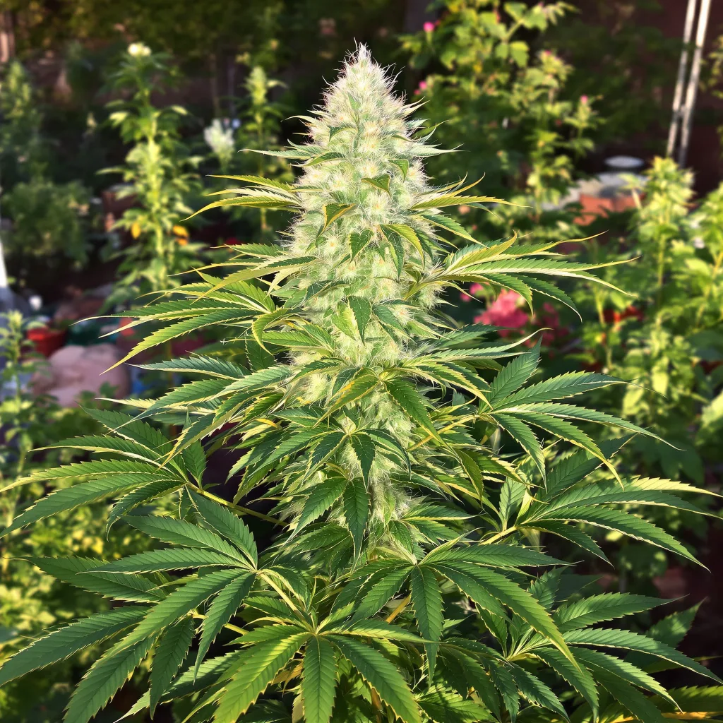 Purple Chemdawg 71% indica / 29% sativa — flor con tricomas visibles