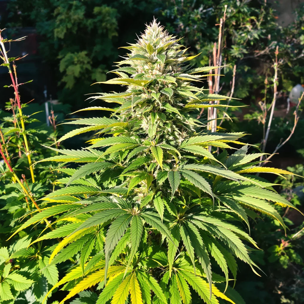 Purple Cotton Candy 79% indica / 21% sativa — flor con tricomas visibles