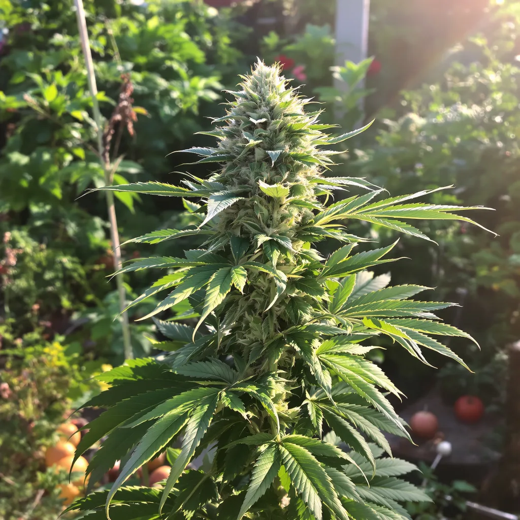 Purple Cotton Candy 79% indica / 21% sativa — flor con tricomas visibles