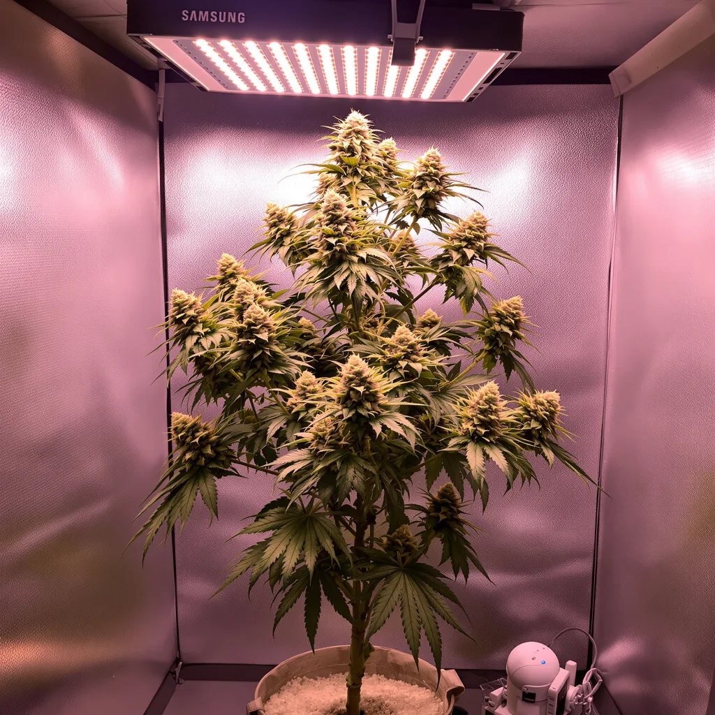 Planta de cannabis Purple Dream en fase de floración — 60-100 cm autofloración