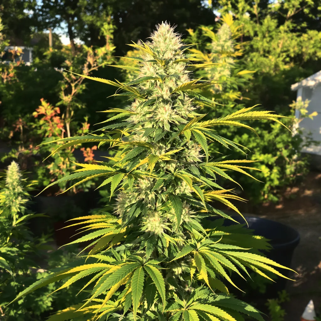 Purple Dream 45% indica / 55% sativa — flor con tricomas visibles