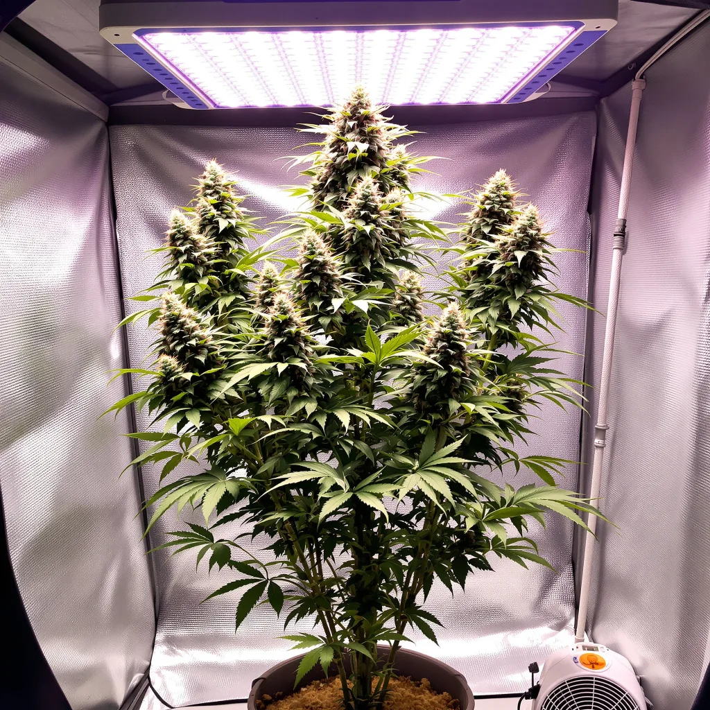 Planta de cannabis Purple Elephant en fase de floración — 120-180 cm feminizada