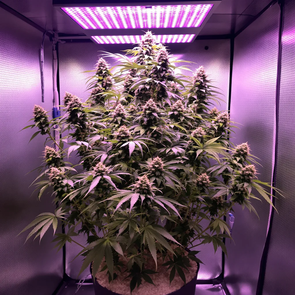 Planta de cannabis Purple Gorilla en fase de floración — 60-100 cm autofloración