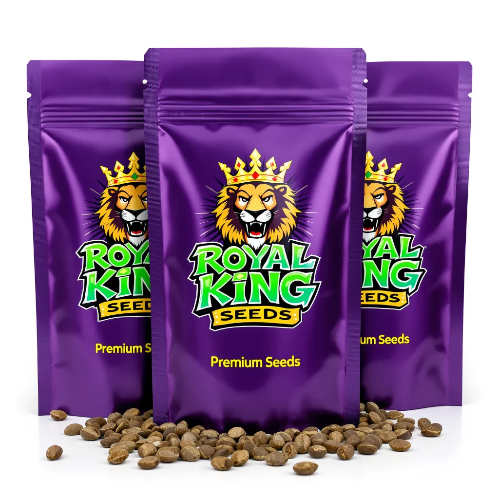 Purple Gorilla 46% indica / 54% sativa — flor con tricomas visibles