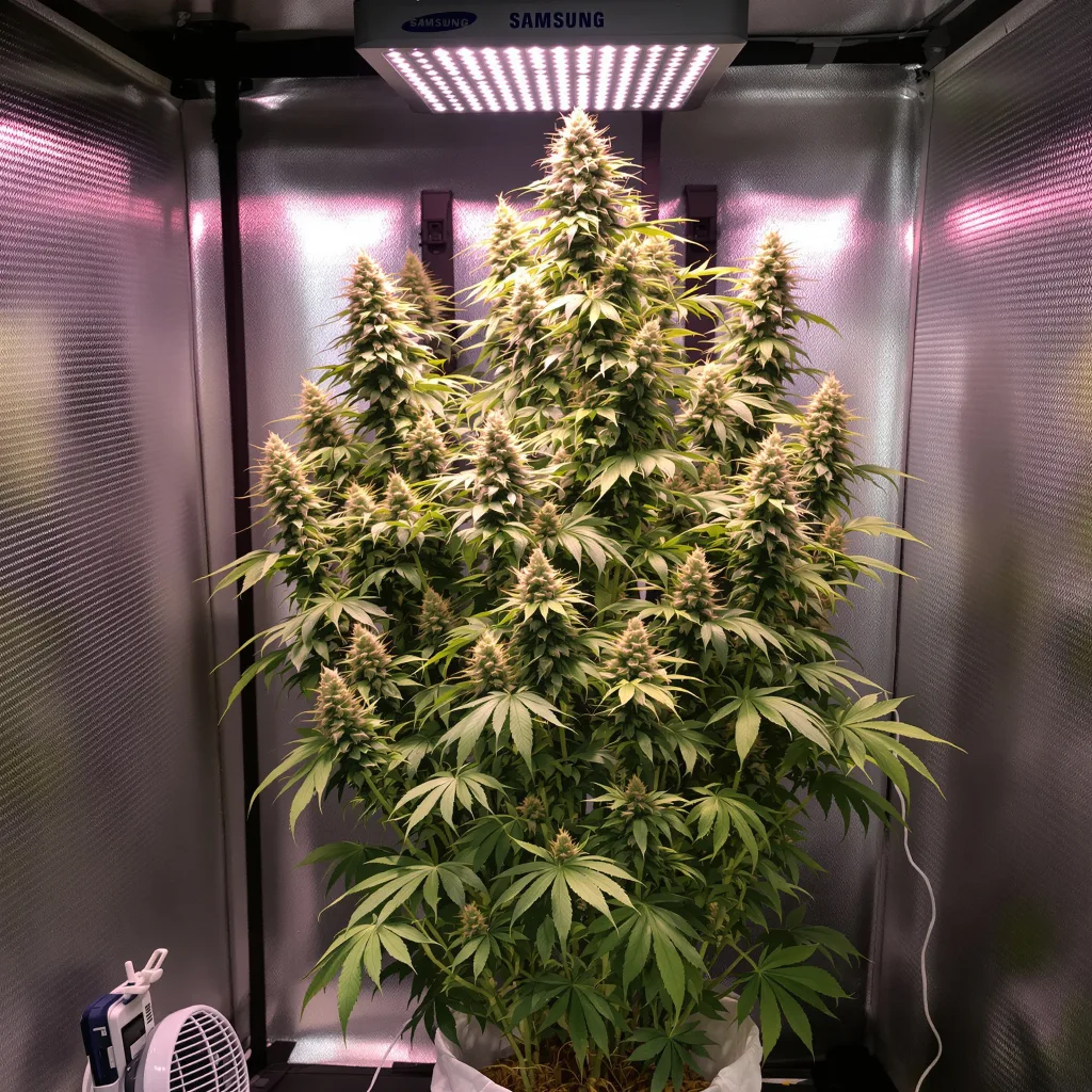 Planta de cannabis Purple Haze en fase de floración — 150-200 cm feminizada