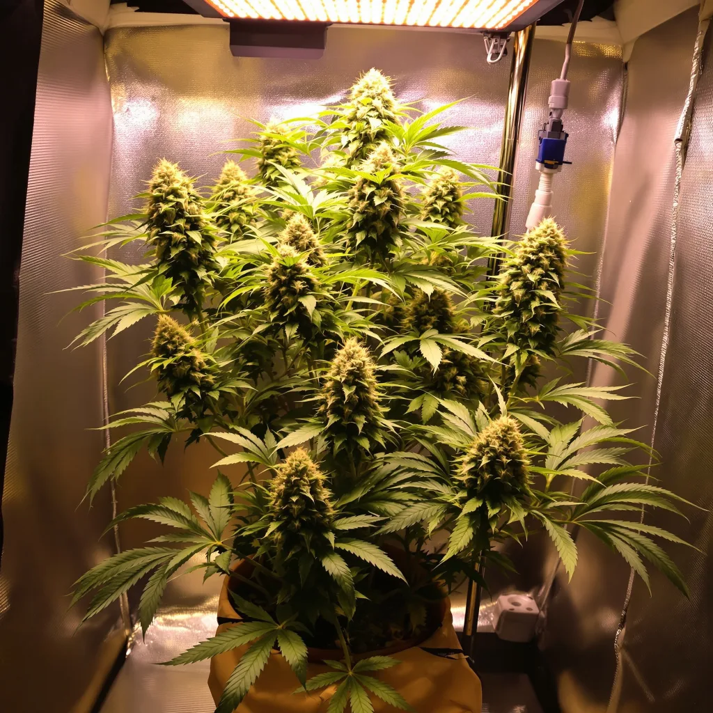 Planta de cannabis Purple Lemonade en fase de floración — 60-100 cm autofloración