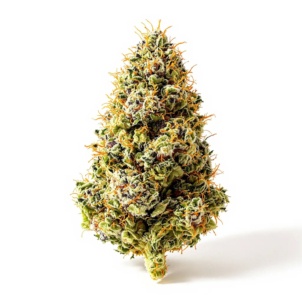 Purple Lemonade 55% indica / 45% sativa — flor con tricomas visibles