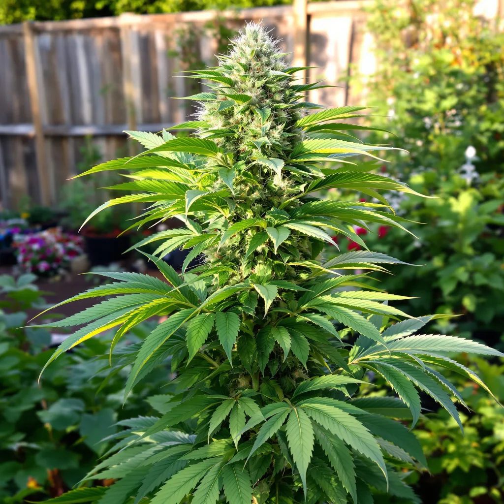 Purple Martian Kush 73% indica / 27% sativa — flor con tricomas visibles