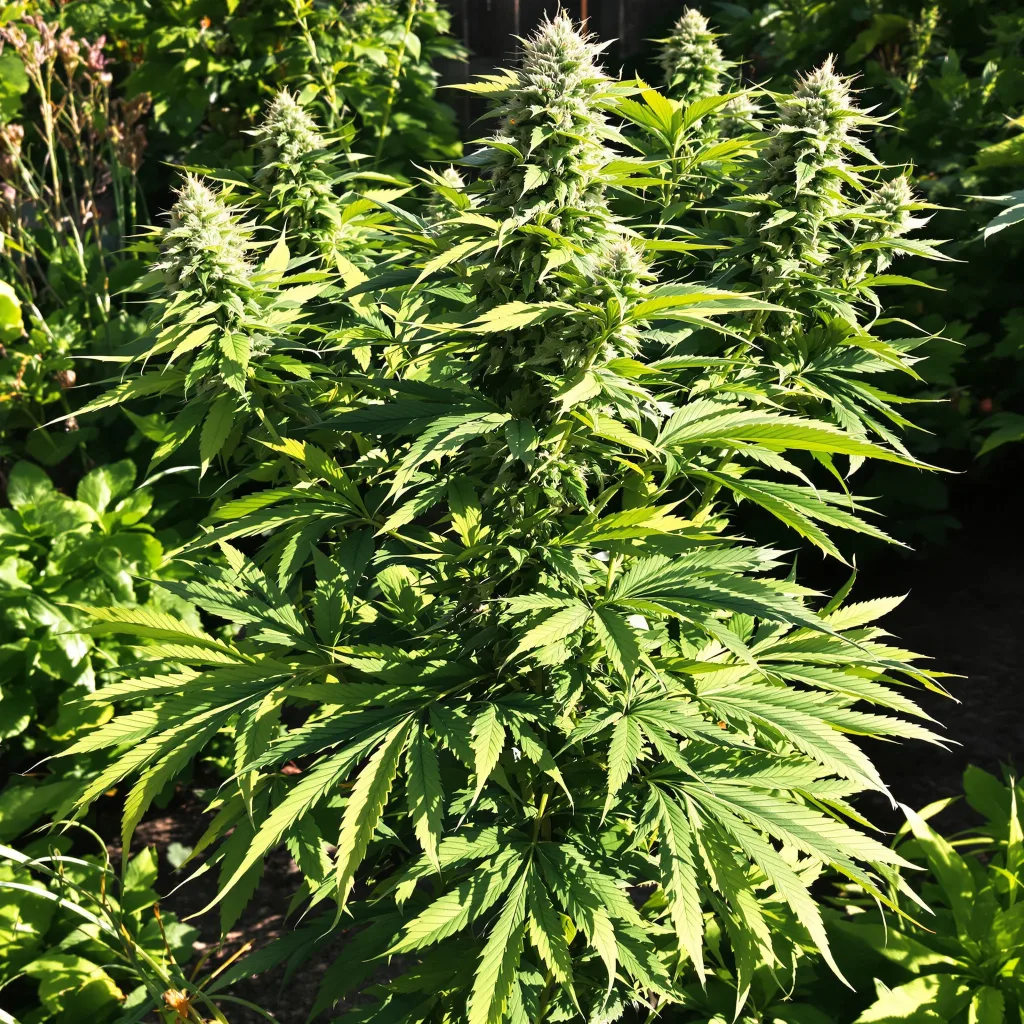 Purple Monkey Balls 68% indica / 32% sativa — flor con tricomas visibles