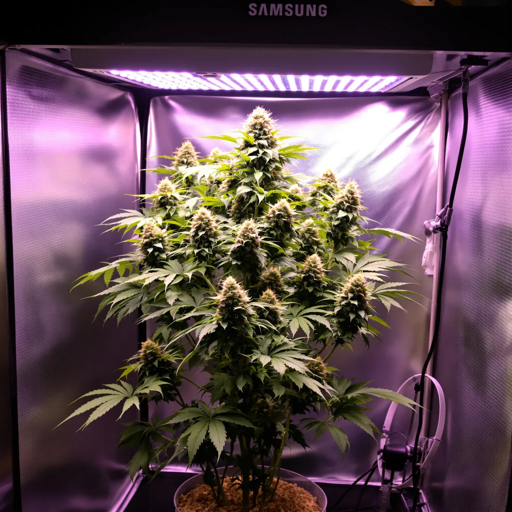 Planta de cannabis Purple Nepal Candy en fase de floración — 120-180 cm feminizada