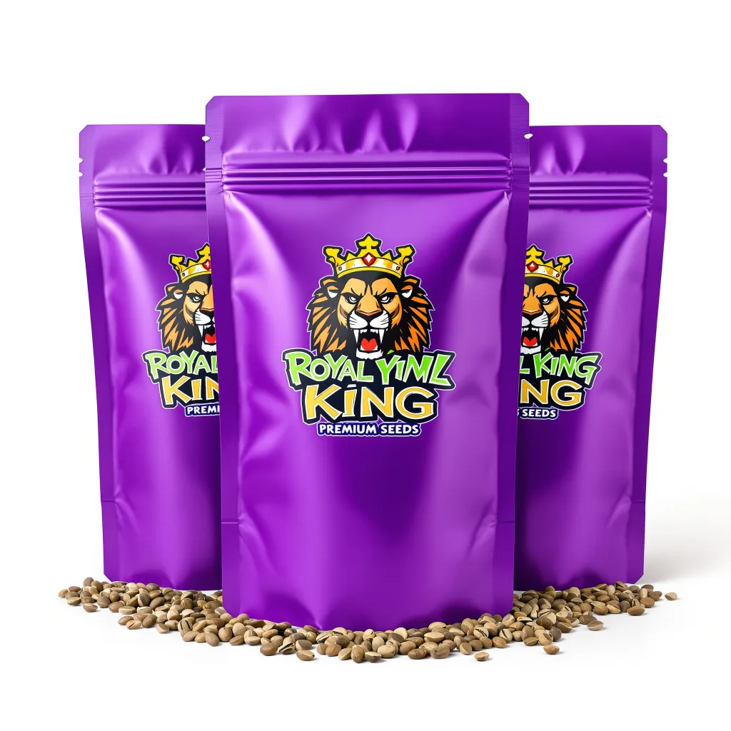 Purple Nepal Candy 39% indica / 61% sativa — flor con tricomas visibles