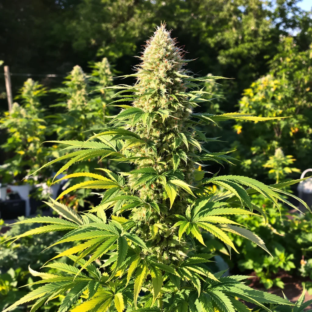 Purple Pantera 63% indica / 37% sativa — flor con tricomas visibles