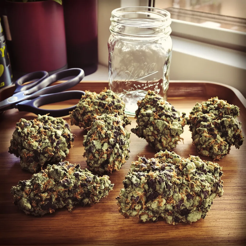 Purple Panty Dropper 78% indica / 22% sativa — flor con tricomas visibles