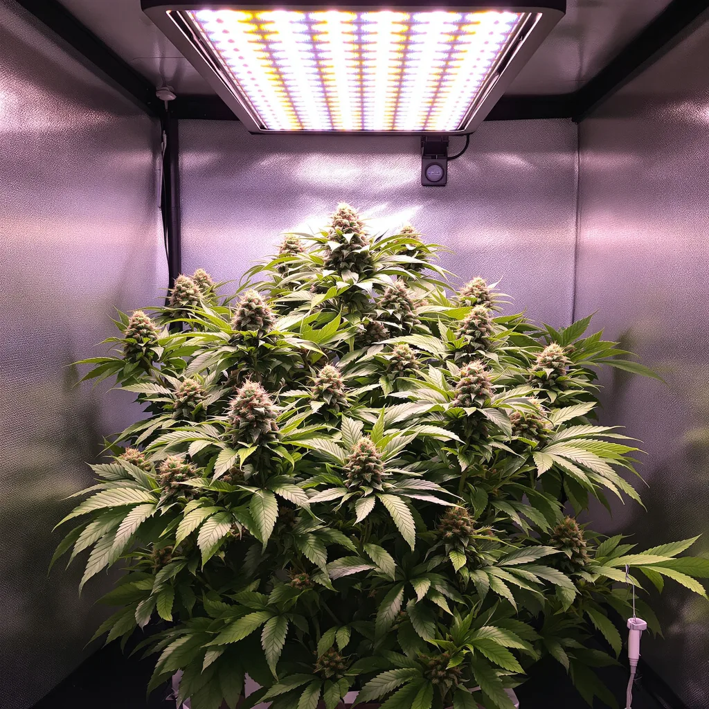 Planta de cannabis Purple Passion en fase de floración — 90-130 cm feminizada