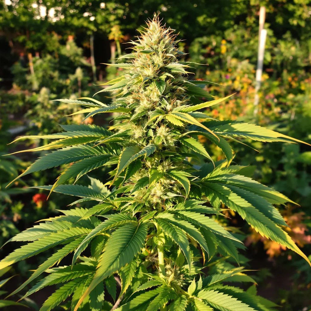 Purple Passion 89% indica / 11% sativa — flor con tricomas visibles
