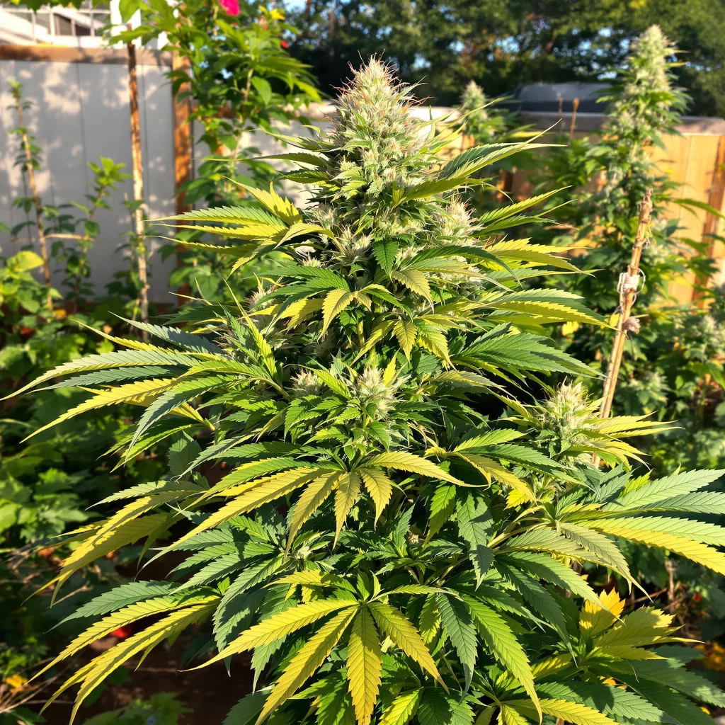 Purple People Eater 65% indica / 35% sativa — flor con tricomas visibles
