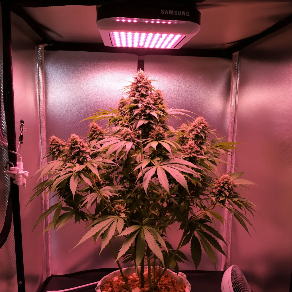 Planta de cannabis Purple Sage en fase de floración — 60-100 cm autofloración