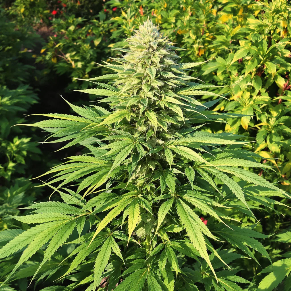 Purple Sage 86% indica / 14% sativa — flor con tricomas visibles