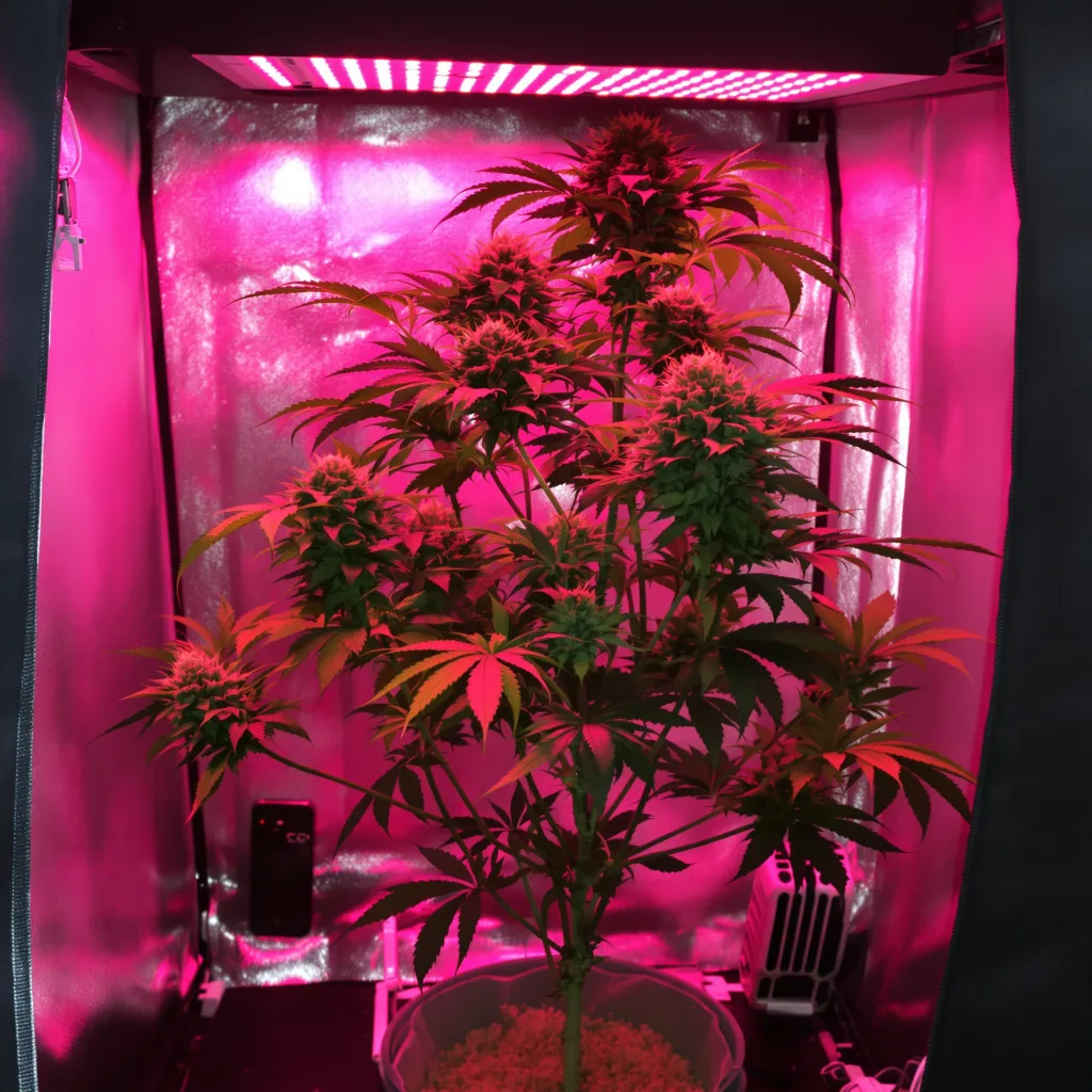 Planta de cannabis Purple Skunk en fase de floración — 120-180 cm feminizada