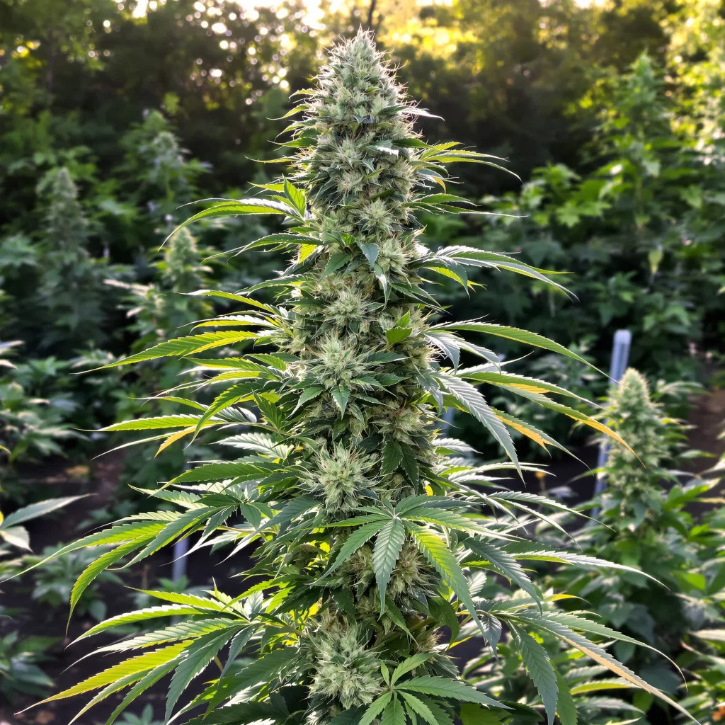 Purple Sour Diesel 30% indica / 60% sativa — flor con tricomas visibles