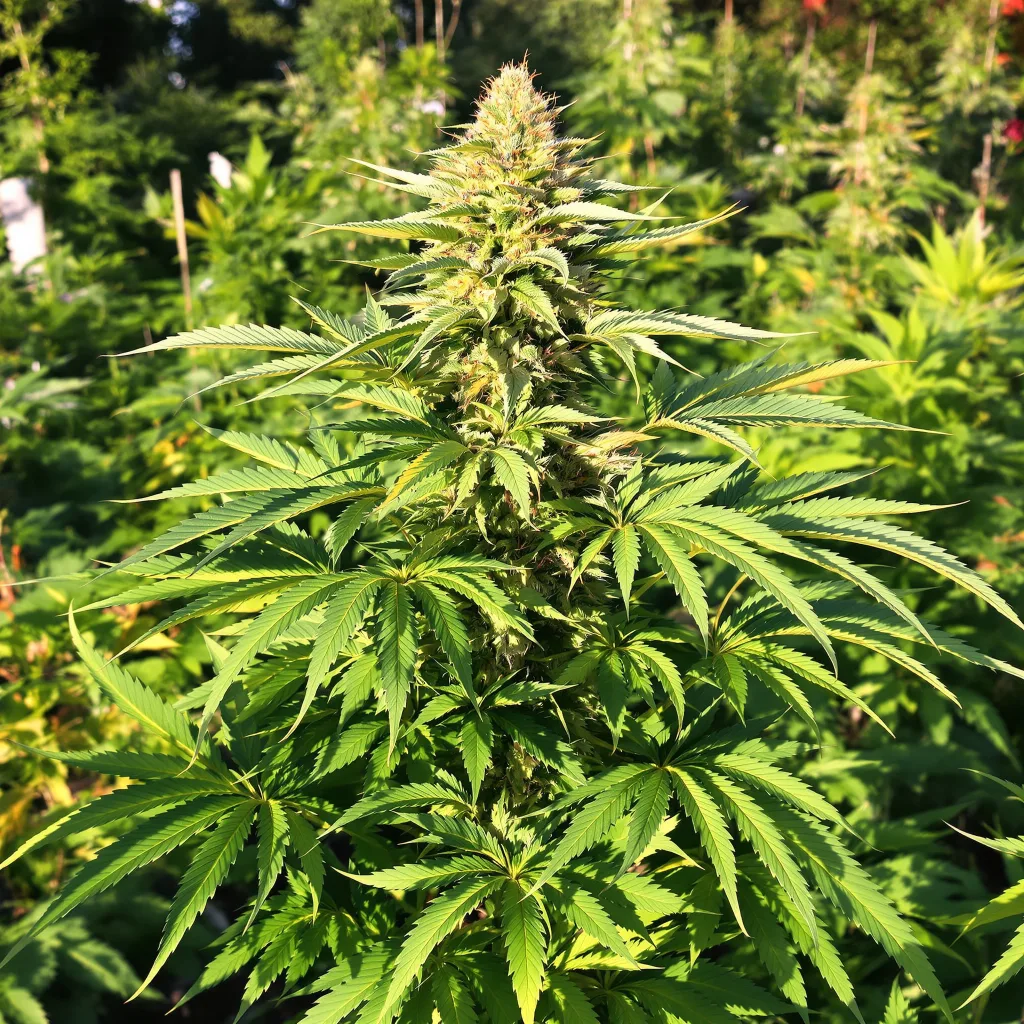 Purple Urkle 74% indica / 26% sativa — flor con tricomas visibles