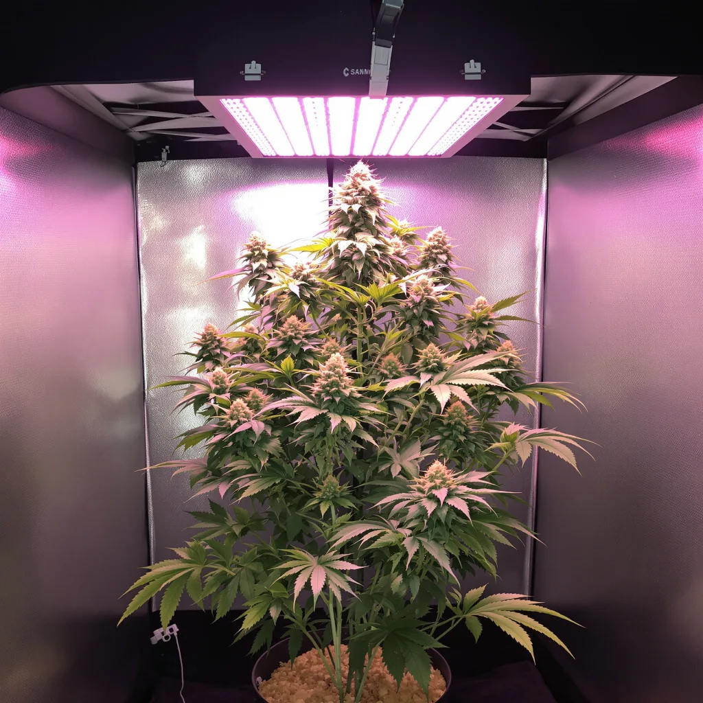 Planta de cannabis Purple Voodoo en fase de floración — 60-100 cm autofloración