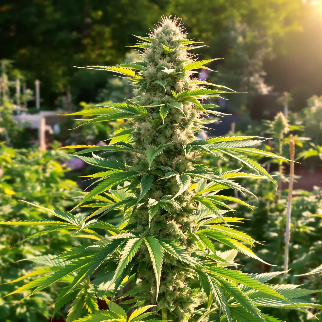Purple Voodoo 54% indica / 46% sativa — flor con tricomas visibles
