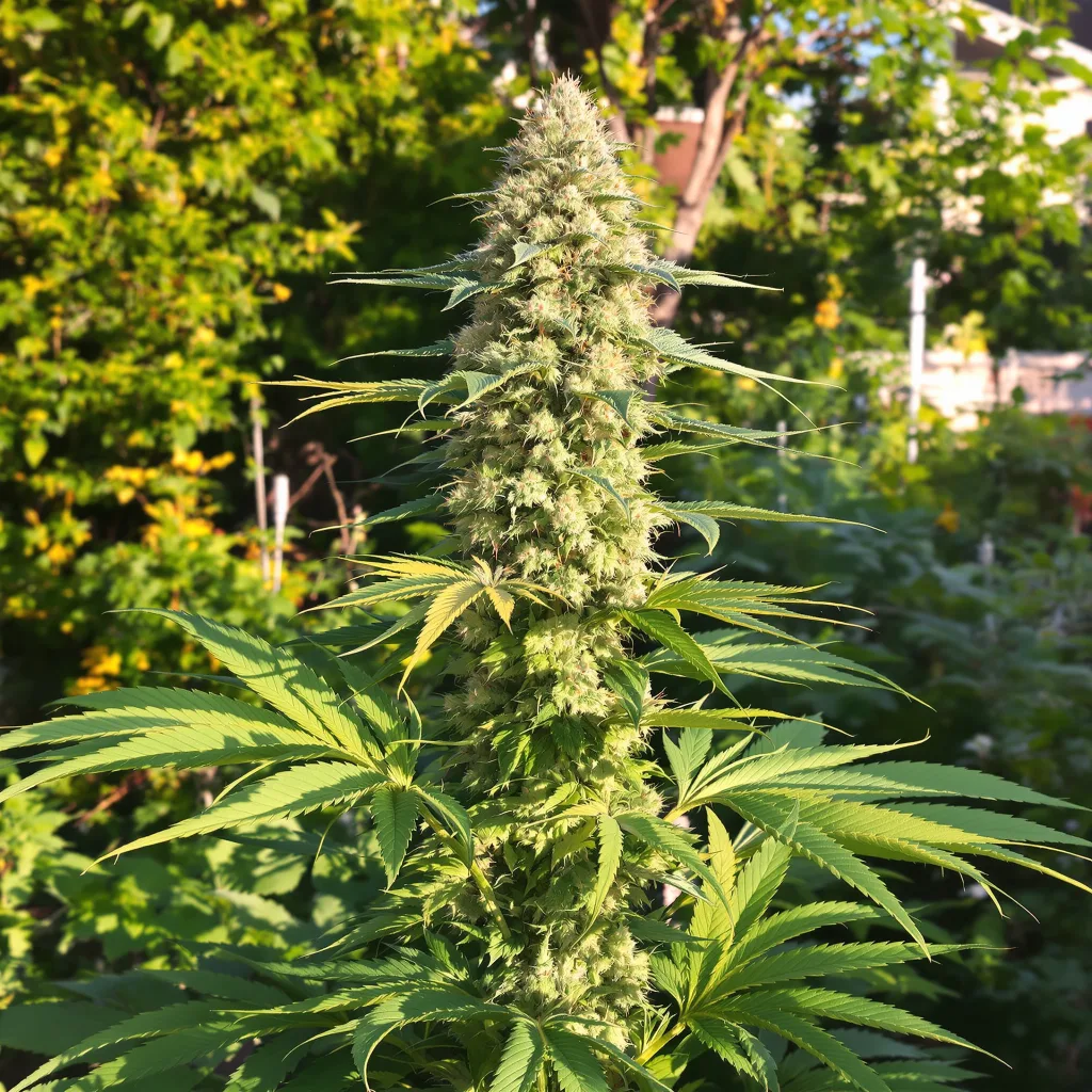 Qrazy Train 50% indica / 50% sativa — flor con tricomas visibles